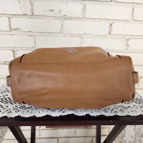 Coach Edie Brown Leather Shoulder Bag Purse - Picture 11 of 14